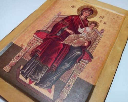 Икона Пресвятая Богородица на престоле