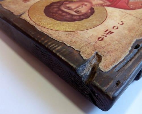 Икона Святого Пантелеймона ручной работы