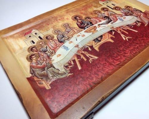 Икона Тайная вечеря под старину