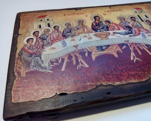 Икона Тайная вечеря под старину