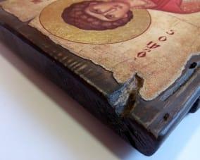 Икона Святого Пантелеймона ручной работы
